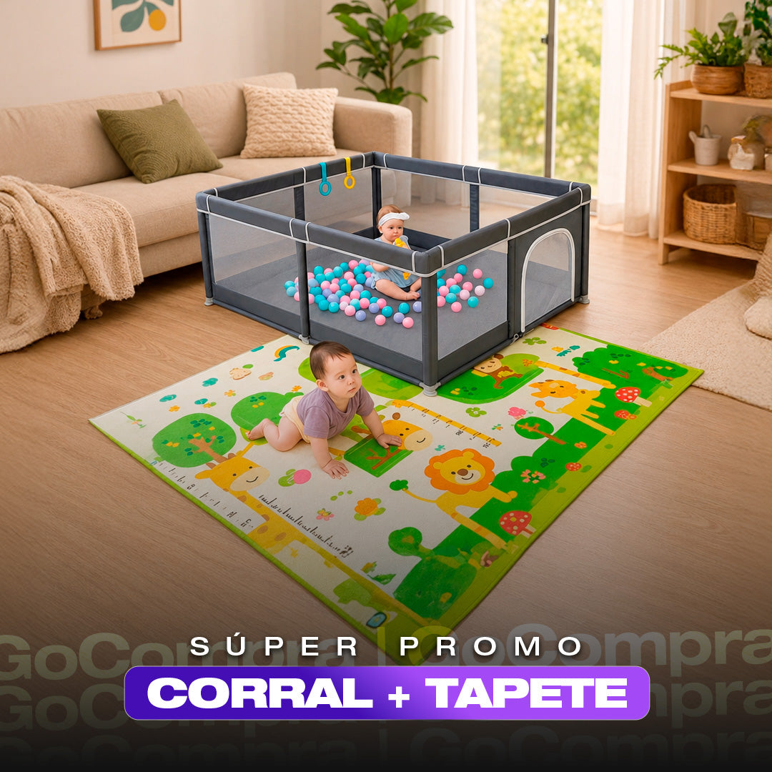 CORRAL INFANTIL + TAPETE GRANDE DE JUEGO